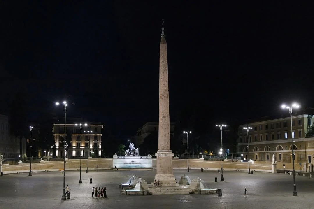 Rome’s Piazza del Popolo Glows Under New Light Design
